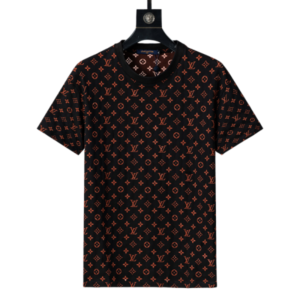 Camiseta Louis Vuitton – Monogram Negra y Naranja