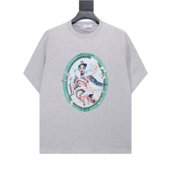 Camiseta Off-White Gris