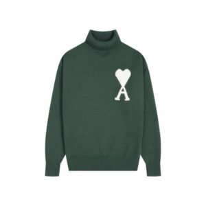 Jersey Ami Paris – Verde de Cuello Alto