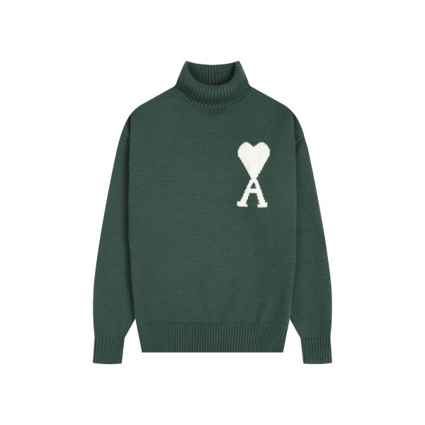 Jersey Ami Paris – Verde de Cuello Alto