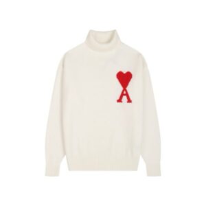 Jersey Ami Paris – Blanco de Cuello Alto