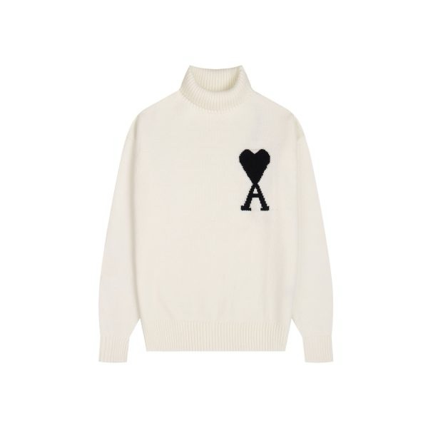 Jersey Ami Paris – Blanco de Cuello Alto