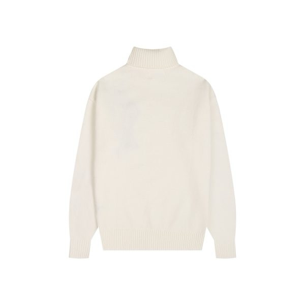 Jersey Ami Paris – Blanco de Cuello Alto - Imagen 2