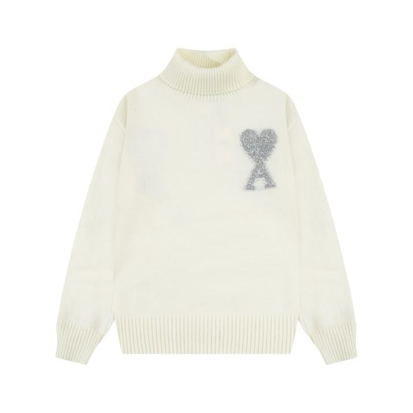 Jersey Ami Paris – Blanco de Cuello Alto