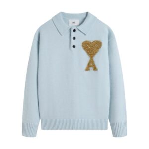 Jersey/Polo Ami Paris – Azul Pastel