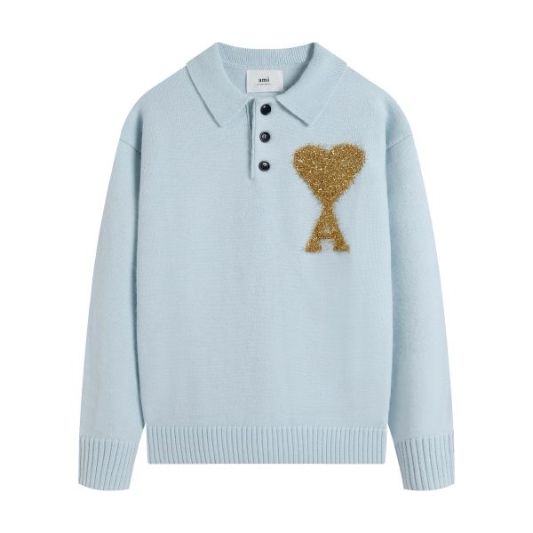 Jersey/Polo Ami Paris – Azul Pastel