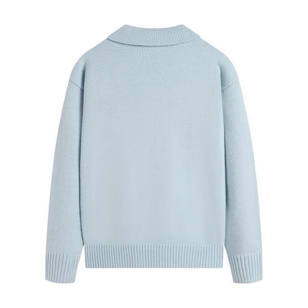 Jersey/Polo Ami Paris – Azul Pastel - Imagen 2