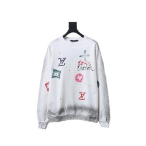 Sudadera Louis Vuitton – Blanca Painted