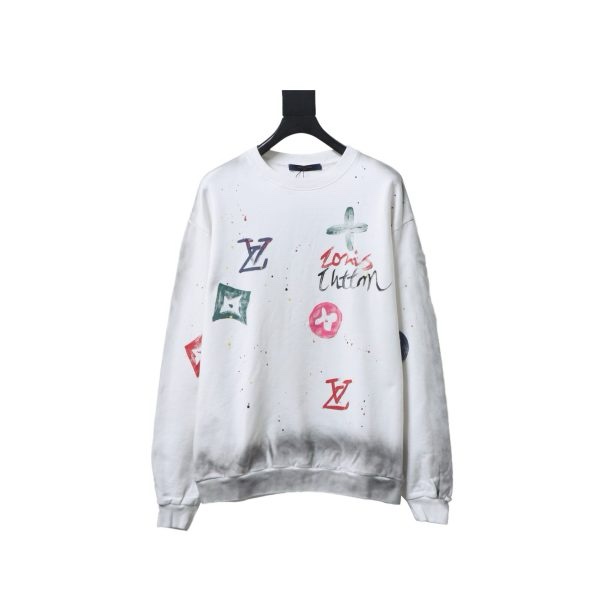 Sudadera Louis Vuitton – Blanca Painted
