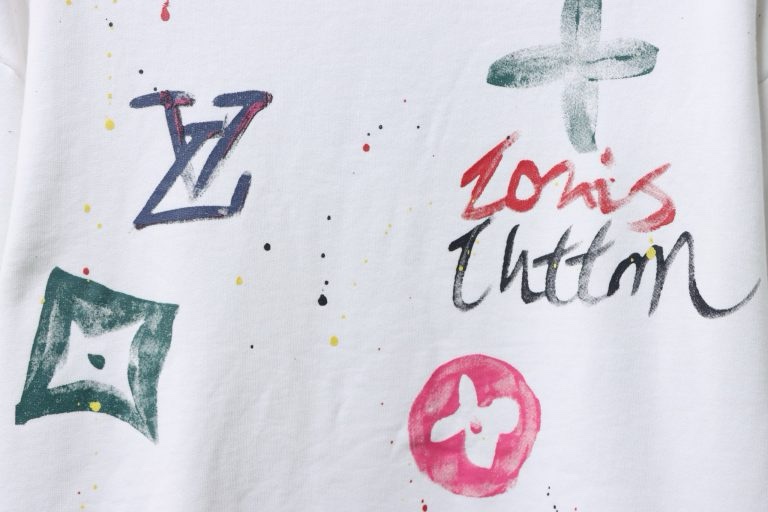 Sudadera Louis Vuitton – Blanca Painted - Imagen 3