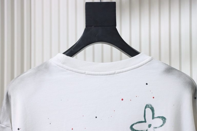 Sudadera Louis Vuitton – Blanca Painted - Imagen 4