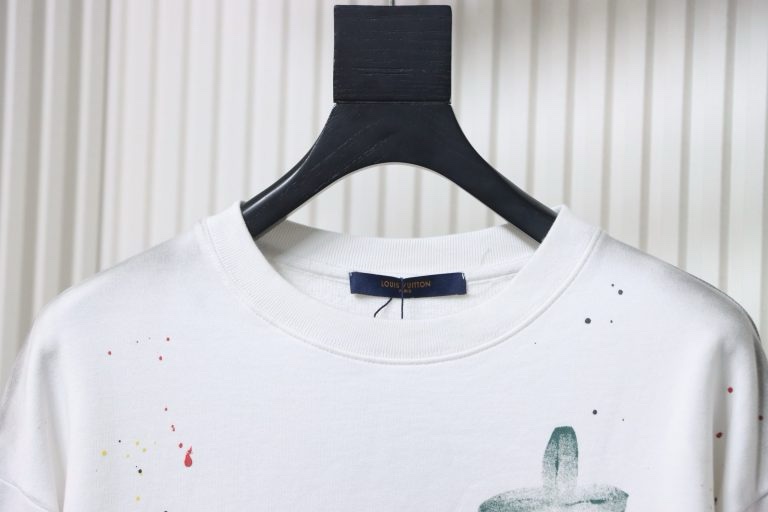 Sudadera Louis Vuitton – Blanca Painted - Imagen 5