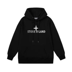 Sudadera Stone Island – Negra con Logo