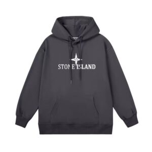 Sudadera Stone Island – Gris Oscuro con Logo