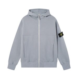 Sudadera Stone Island – Gris con Cremallera