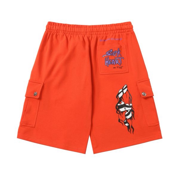 Pantalones Cortos Chrome Hearts – Naranjas Chándal - Imagen 2